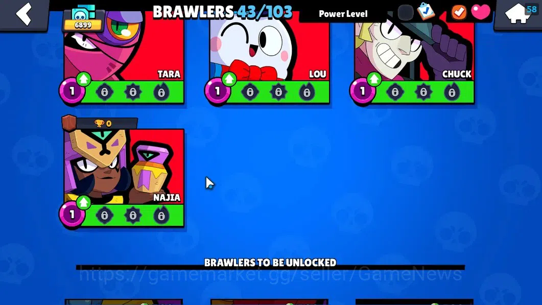 Brawl Stars Accounts 6899 Trophy|43 Brawlers 5 Max|Mortis Full Buffies| image 13