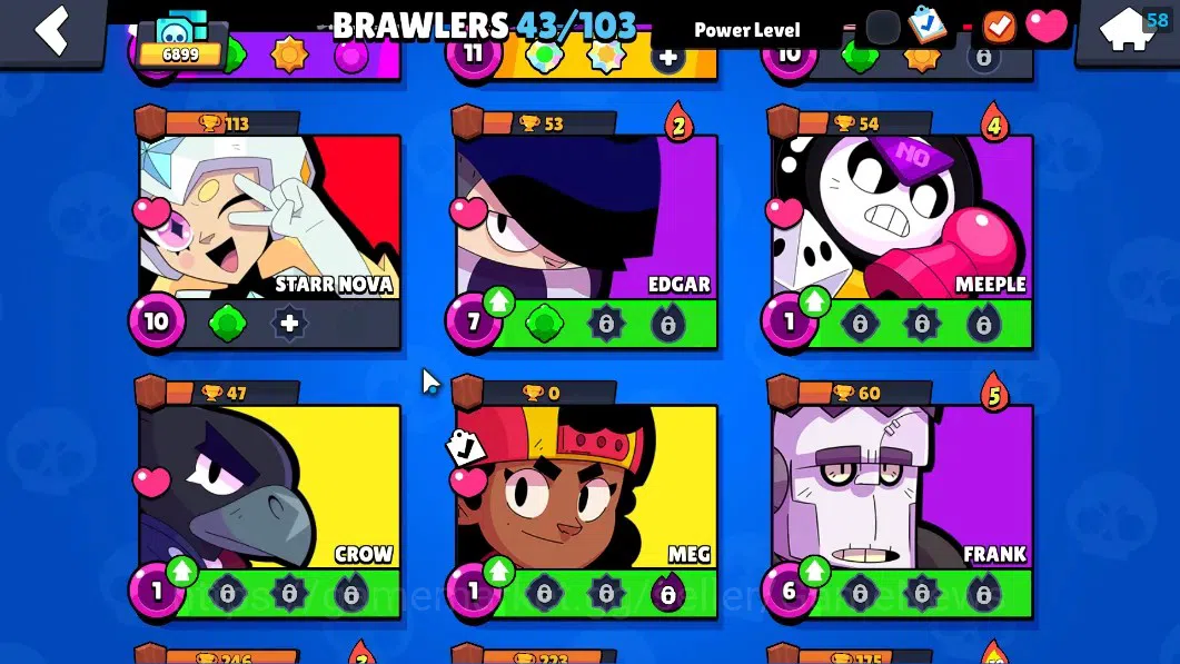 Brawl Stars Accounts 6899 Trophy|43 Brawlers 5 Max|Mortis Full Buffies| image 7