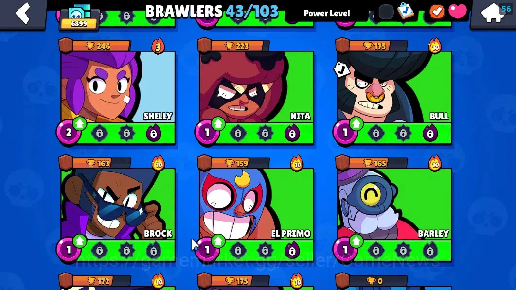 Brawl Stars Accounts 6899 Trophy|43 Brawlers 5 Max|Mortis Full Buffies| image 8