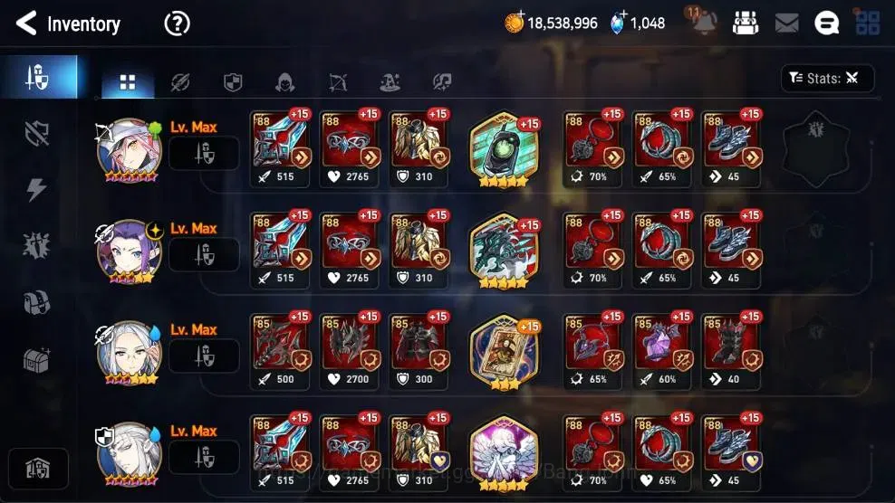 Epic Seven Accounts High-End ASIA | 10 ML(Zio,Belian,CLilias,BArunka,WOTM Tenebria,CCHarles,Etc.)|Bless ON|SS 1K|Gold 13