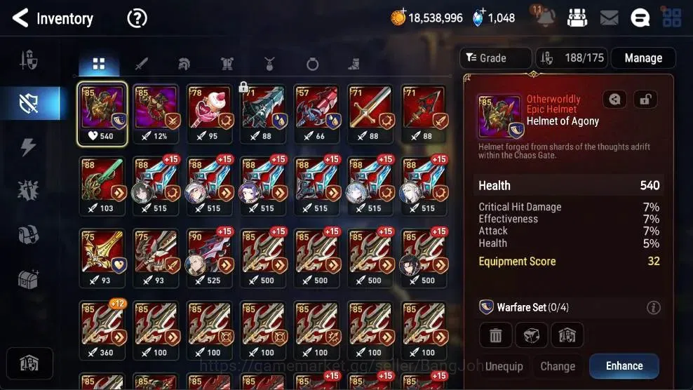Epic Seven Accounts High-End ASIA | 10 ML(Zio,Belian,CLilias,BArunka,WOTM Tenebria,CCHarles,Etc.)|Bless ON|SS 1K|Gold 14