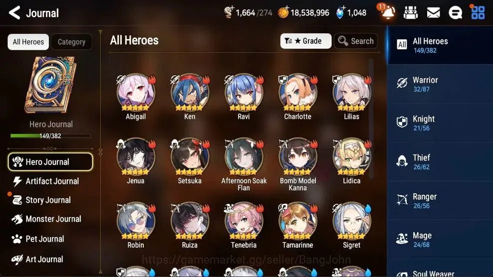 Epic Seven Accounts High-End ASIA | 10 ML(Zio,Belian,CLilias,BArunka,WOTM Tenebria,CCHarles,Etc.)|Bless ON|SS 1K|Gold 5