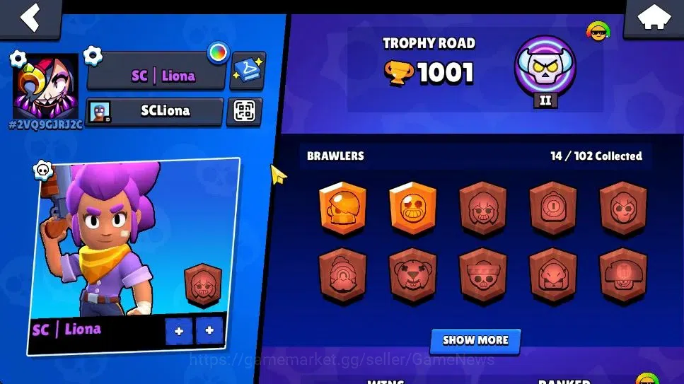 Brawl Stars Accounts 1001 Trophy|3,3K Bling|14 Brawlers 2 Max Lvl [Shel image 2