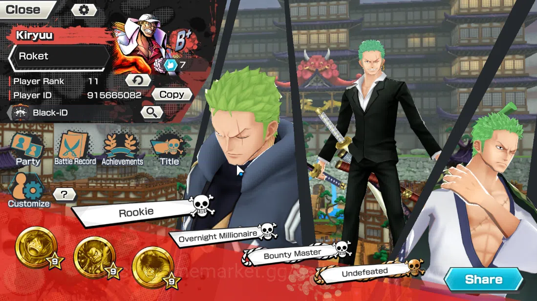 One Piece Bounty Rush Accounts Global|3EX|MWD Luffy,Winner Island Trafalgar Law,B image 2