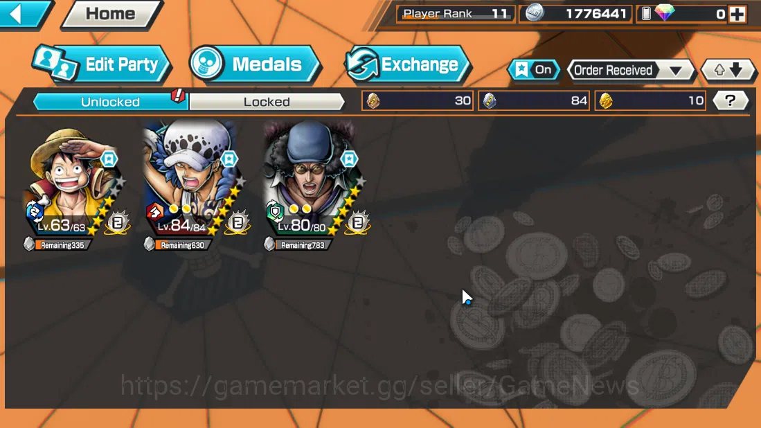 One Piece Bounty Rush Accounts Global|3EX|MWD Luffy,Winner Island Trafalgar Law,B image 3