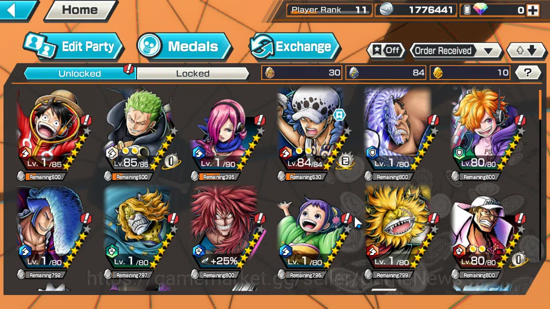 One Piece Bounty Rush Accounts Global|3EX|MWD Luffy,Winner Island Trafalgar Law,B image 4