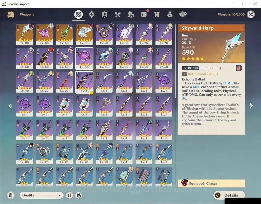 Genshin Impact Accounts ASIA|AR 55|BD Unset|6 Limited+4(*5Wep)+1(*5Wep)|Co image 3