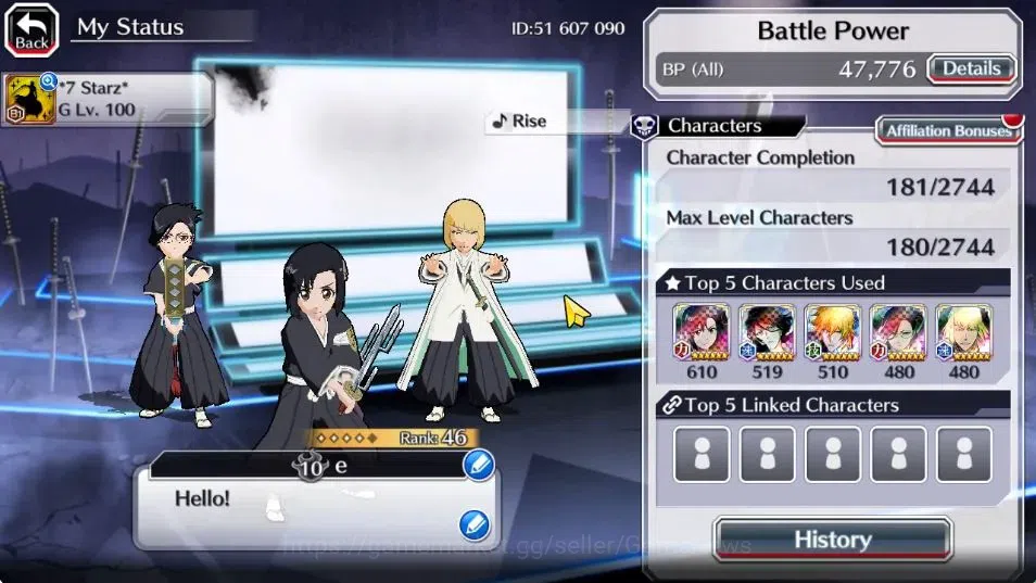 Bleach: Brave Souls Accounts High-End [GLOBAL]6K Orbs+Fresh All Story|TYBW26[Momo,Shinji],Nanao TYBW25,Ichigo 3