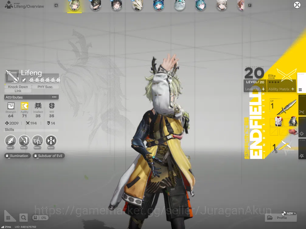 Arknights: Endfield Accounts Asia LVL 9 | Fresh Starter + 3 Meta SSR (Last Rite + Lifeng P1 + Ardelia) + 9 SR Character 6
