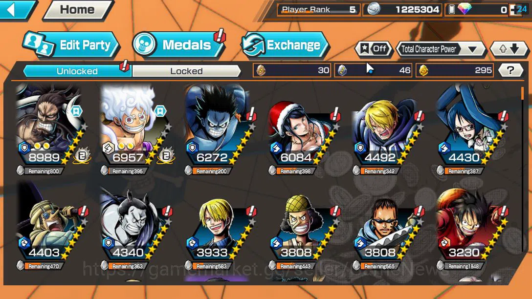 One Piece Bounty Rush Accounts Global |EX 4 |TFE D.Luffy,Strongest Creature Alive image 7