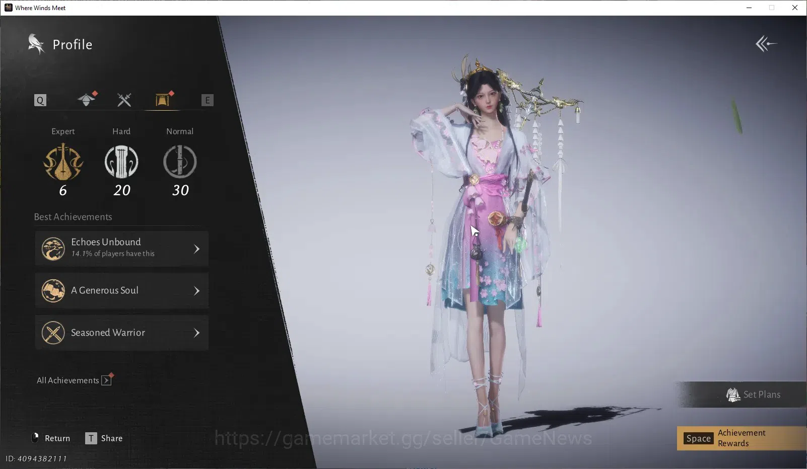 Where Winds Meet Accounts GLOBAL|Lv 89|1 Harmonic Core|GS 21K|Peaceful Life| image 3