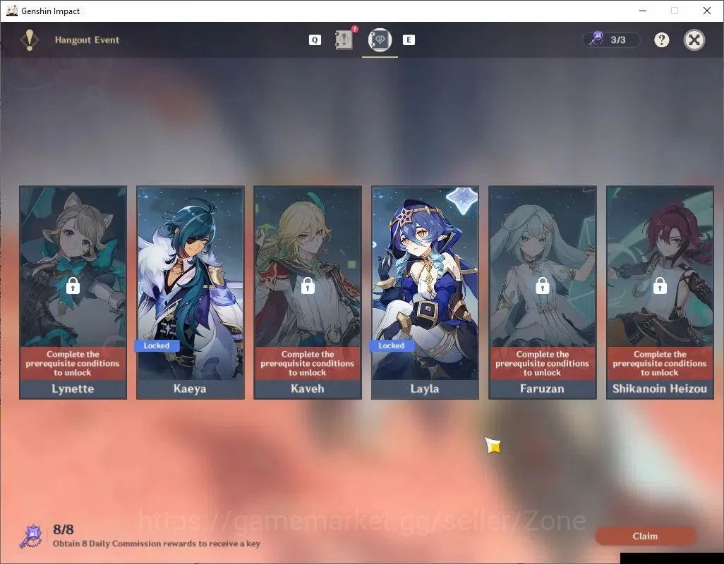 Genshin Impact Accounts Others ASIA|AR 49|5 Limit+3(*5 Weapon)|(Sandrone,Kokomi)+Sign,Navia,Flins,Lyney|2 17