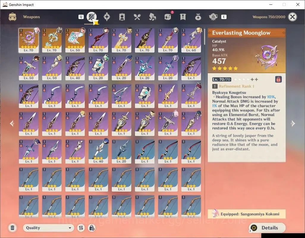 Genshin Impact Accounts Others ASIA|AR 49|5 Limit+3(*5 Weapon)|(Sandrone,Kokomi)+Sign,Navia,Flins,Lyney|2 3
