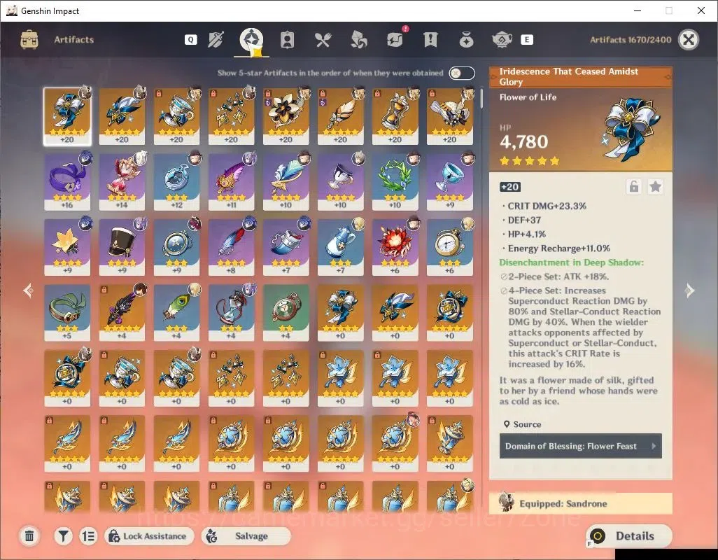 Genshin Impact Accounts Others ASIA|AR 49|5 Limit+3(*5 Weapon)|(Sandrone,Kokomi)+Sign,Navia,Flins,Lyney|2 4