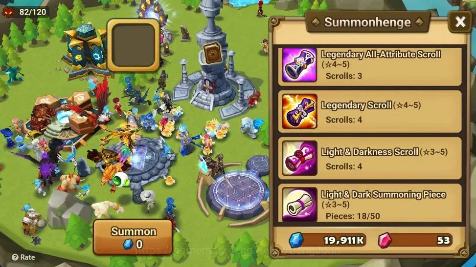 Summoners War: Sky Arena Accounts Starter GLOBAL | NB 5 TESHAR,Starter Gacha 115 12Y+160 11Y Scrool, 3 Legendary All 4