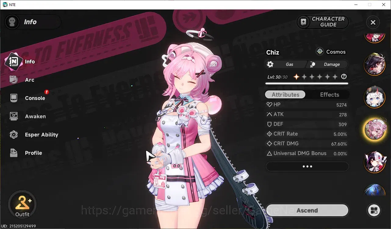 Neverness to Everness Accounts GLOBAL SEA|HL 45|TL 27|10 SSR 3Limited Nanally+Liv image 13