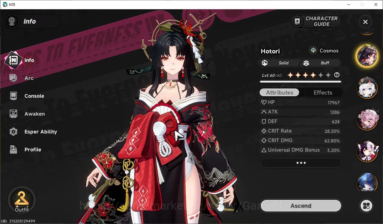 Neverness to Everness Accounts GLOBAL SEA|HL 45|TL 27|10 SSR 3Limited Nanally+Liv image 5