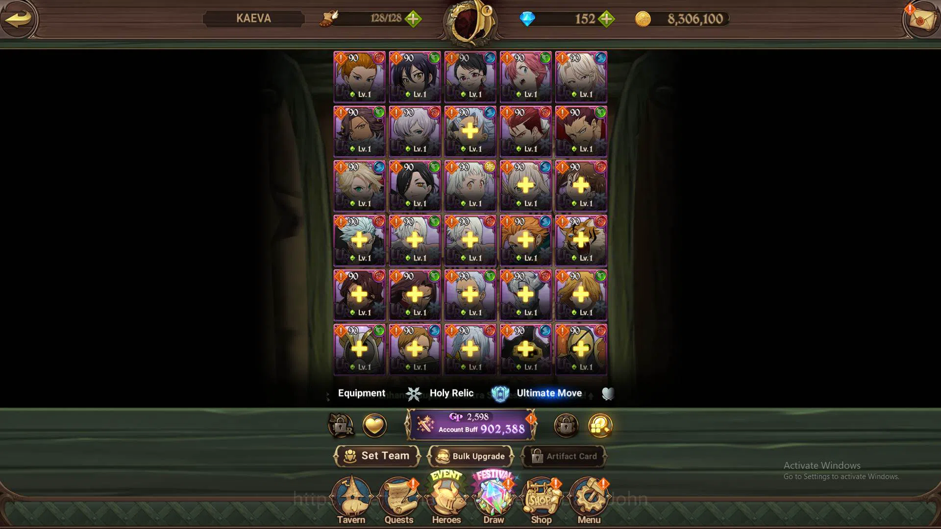 The Seven Deadly Sins: Grand Cross Accounts Others GLOBAL|902k CC|UR DKMeliodas,GoT Thor,Chaos Arthur|collab sho 10