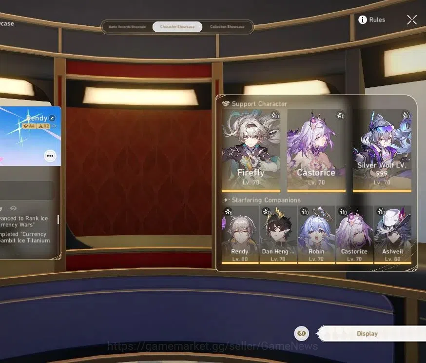 Honkai Star Rail Accounts Asia|TL 63|9 Limited|Castorice,Ashveil,Firefly,Dan image 2