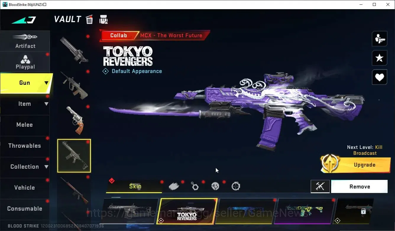 Blood Strike Accounts Collab Skin ASIA|ETERNAL DeAgle+Collab ENZO-Kraken,TR MCX,FN2K,JACK+3 Collabs|16 ULTRA[6 19