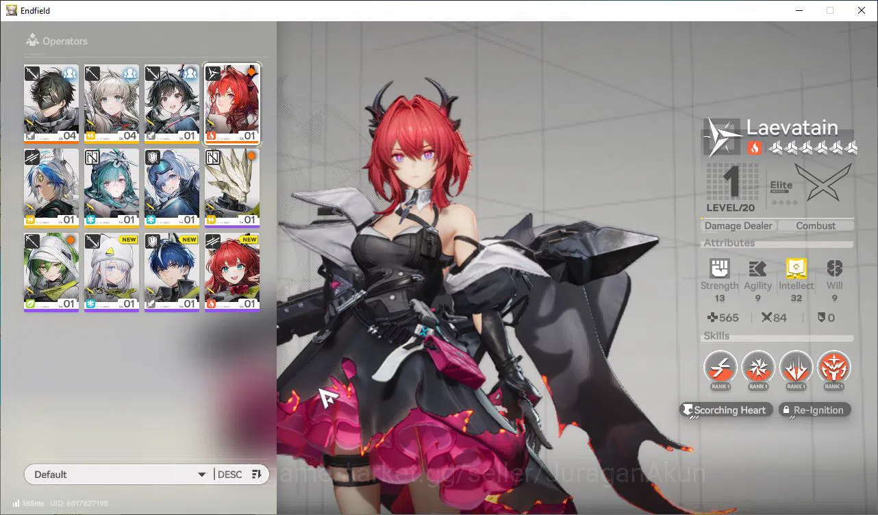 Arknights: Endfield Accounts NA/EU Lv2 |Starter|1260 Arsenal|1SSR (Laevatain)+5 image 1