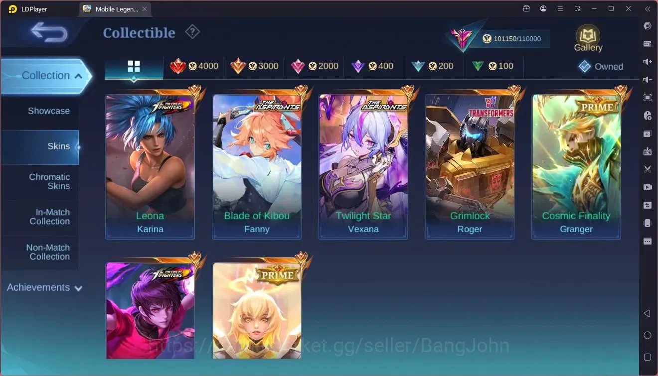 Mobile Legends: Bang Bang Accounts Global|Hero 132|Skin 326|Exalted|ASP Vexana,Fanny\ image 13