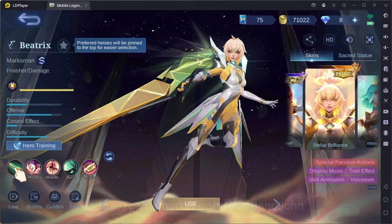 Mobile Legends: Bang Bang Accounts Global|Hero 132|Skin 326|Exalted|ASP Vexana,Fanny\ image 6
