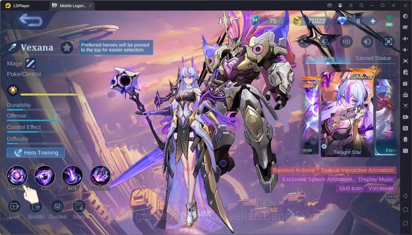 Mobile Legends: Bang Bang Accounts Global|Hero 132|Skin 326|Exalted|ASP Vexana,Fanny\ image 8