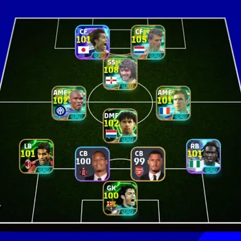 eFootball Accounts Mid-Tier Android|Power 3153|19 Epic George Best,Marco van Basten,Eric Cantona,Samuel Eto'o,Frank