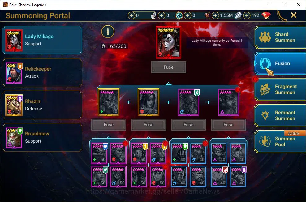Raid: Shadow Legends Accounts Lv41 870K Power|1 Mythic(Androc)|20 Legend(Marichk image 10