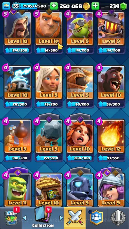 Clash Royale Accounts Lv 35|Trophy 7022|KTL 12|Limited Skin|Card 116|2 H image 13
