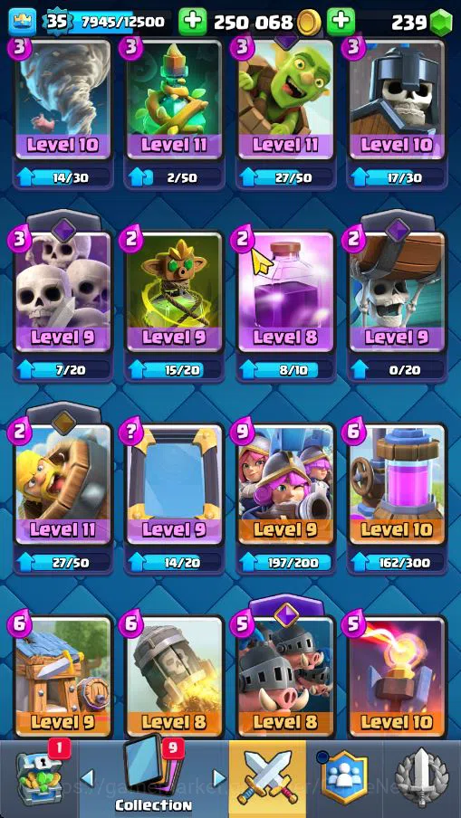 Clash Royale Accounts Lv 35|Trophy 7022|KTL 12|Limited Skin|Card 116|2 H image 14