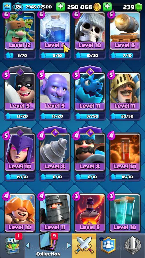Clash Royale Accounts Lv 35|Trophy 7022|KTL 12|Limited Skin|Card 116|2 H image 15