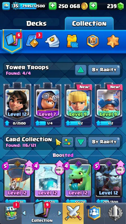Clash Royale Accounts Lv 35|Trophy 7022|KTL 12|Limited Skin|Card 116|2 H image 18
