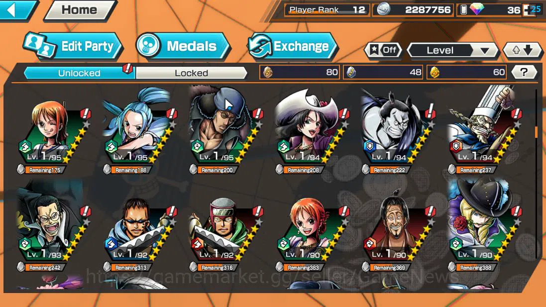 One Piece Bounty Rush Accounts Global|5 EX |Kaido's Son Yamato,TFE Marshal D.Teac image 8