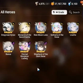 Epic Seven Accounts High-End GLOBAL UnVerif|NewEra|8 ML (Lisette,Shepherd,E Ilynav,Renoa,Etc)+Haru,A Ludwig,Rinak,Etc|158K