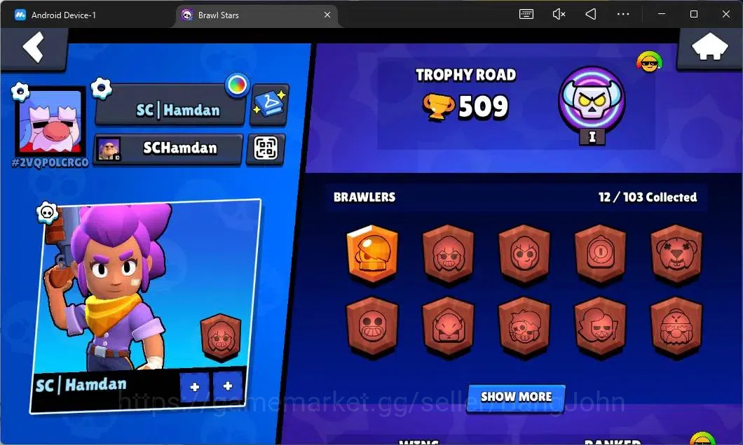Brawl Stars Accounts Global | 509 Thropy|12 Brawler|2 Max Hypercharge(S image 2