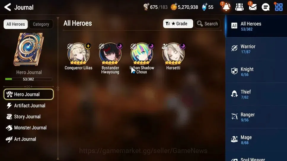 Epic Seven Accounts GLOBAL|UnVerif|4 ML(C Lilias,B Hwayoung,US Choux,H image 4