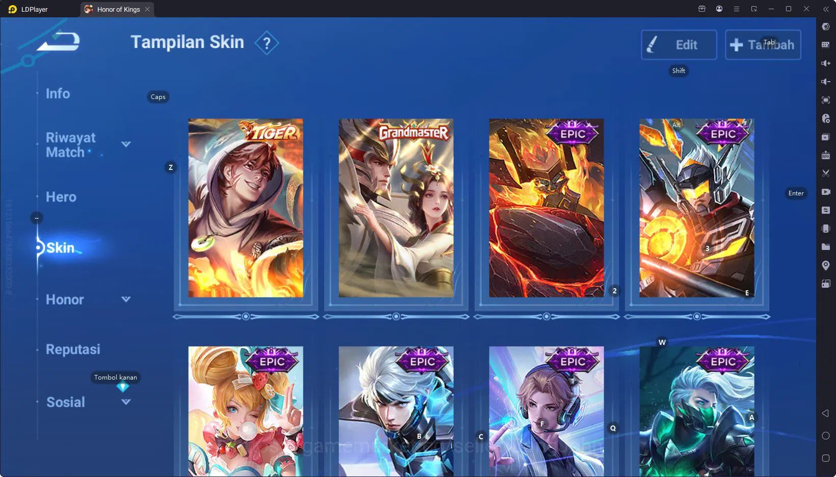 Honor of Kings Accounts GLOBAL|HERO 79,SKIN 55,TIGER Pei,Good Acc and many image 3
