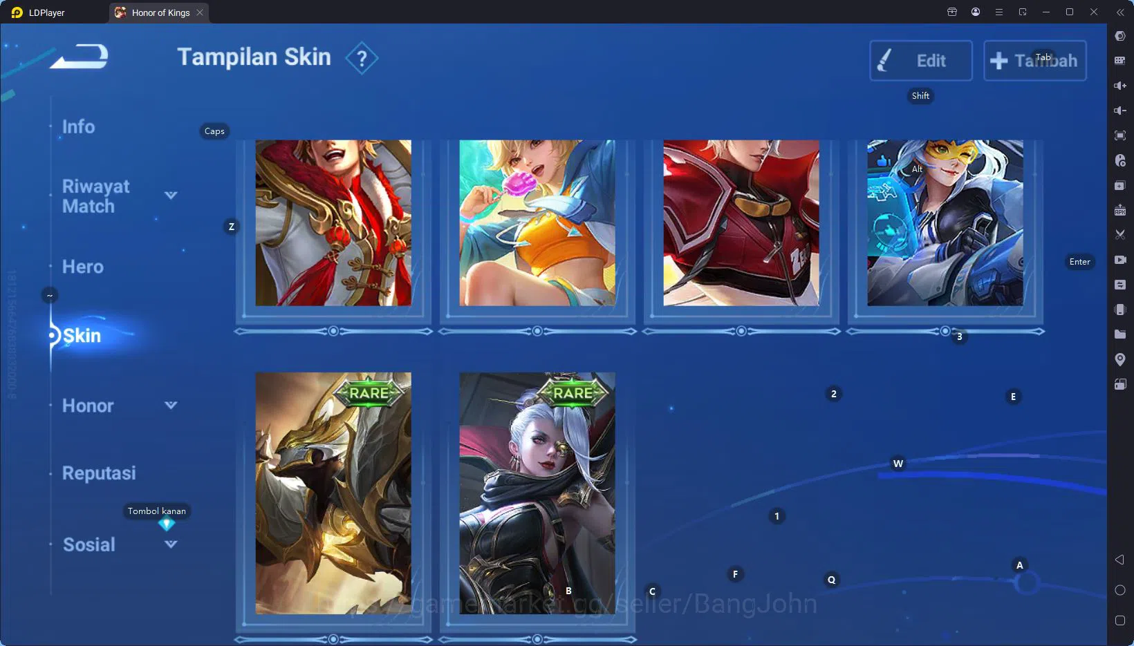 Honor of Kings Accounts GLOBAL|HERO 79,SKIN 55,TIGER Pei,Good Acc and many image 6