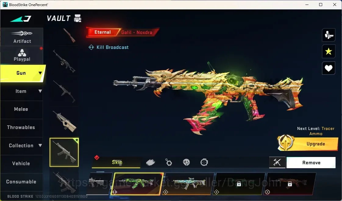 Blood Strike Accounts Others ASIA | Eternal Gun:Galil-Noxdra Lv2|1 Ultra Gun|4 Legendary Guns|Check SS BS3416B 1