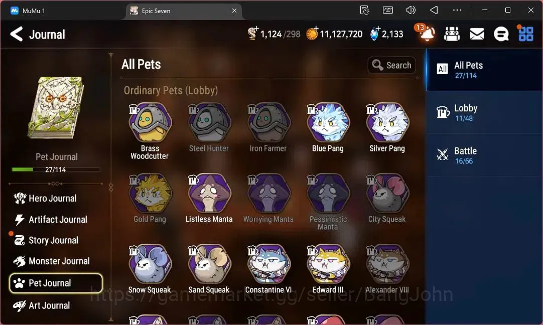 Epic Seven Accounts High-End Global Unverif|18 ML(E Ilynav,LOT Scales,SN Yulha,LR Krau,Straze,DD Ray Etc)|PoH+Bless ON|SS 10