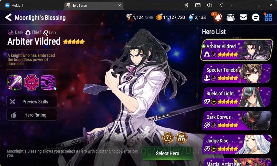 Epic Seven Accounts High-End Global Unverif|18 ML(E Ilynav,LOT Scales,SN Yulha,LR Krau,Straze,DD Ray Etc)|PoH+Bless ON|SS 14