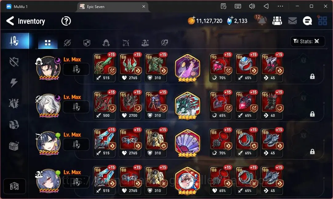 Epic Seven Accounts High-End Global Unverif|18 ML(E Ilynav,LOT Scales,SN Yulha,LR Krau,Straze,DD Ray Etc)|PoH+Bless ON|SS 17