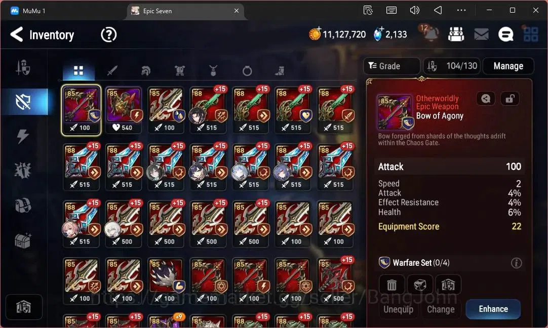 Epic Seven Accounts High-End Global Unverif|18 ML(E Ilynav,LOT Scales,SN Yulha,LR Krau,Straze,DD Ray Etc)|PoH+Bless ON|SS 18