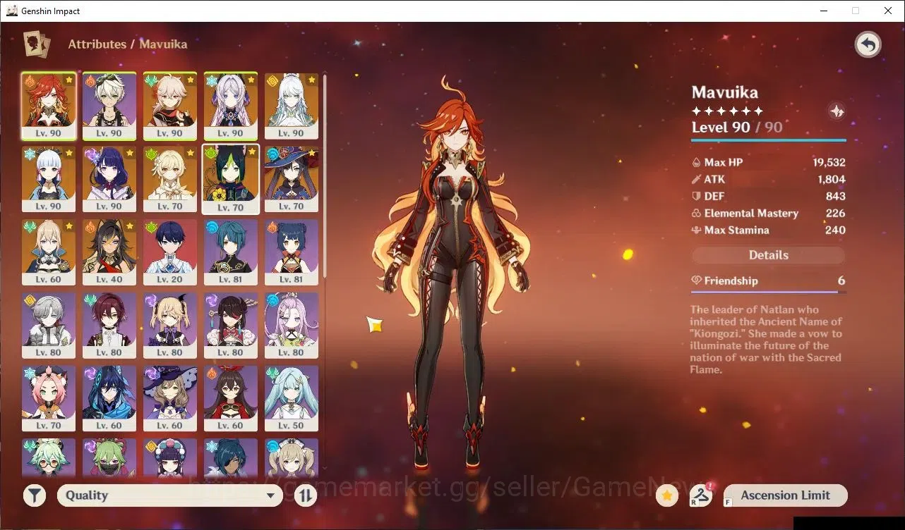 Genshin Impact Accounts ASIA|AR 57|6 Limited+6 (5* Weapon)|Prem team Mavui image 3