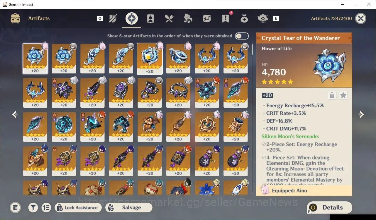 Genshin Impact Accounts ASIA|AR 57|6 Limited+6 (5* Weapon)|Prem team Mavui image 5