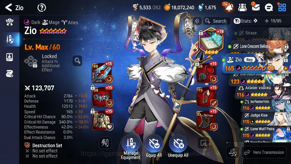 Epic Seven Accounts Mid-Tier GLOBAL Unverif|8 ML(DK Sharun,Straze,LC Belona,Zio,Etc)+Setsuka,etc|Poh ON|5,5K Energy+1,6K 13