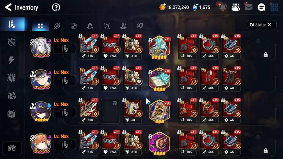Epic Seven Accounts Mid-Tier GLOBAL Unverif|8 ML(DK Sharun,Straze,LC Belona,Zio,Etc)+Setsuka,etc|Poh ON|5,5K Energy+1,6K 6