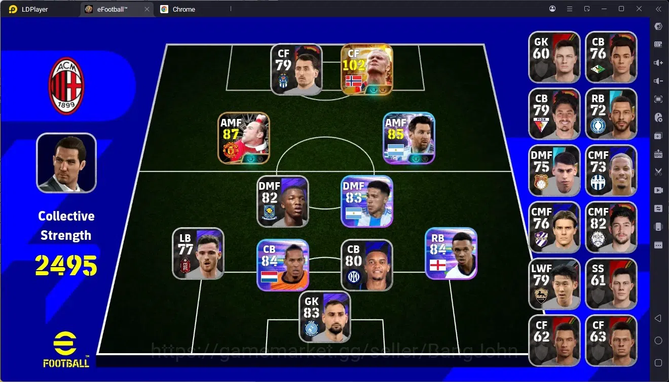 eFootball Accounts Legends & Iconic Players Mobile | PW 2495 | New Bigtime Erling Haaland | Epic Wayne Rooney | 2026 | Check 1